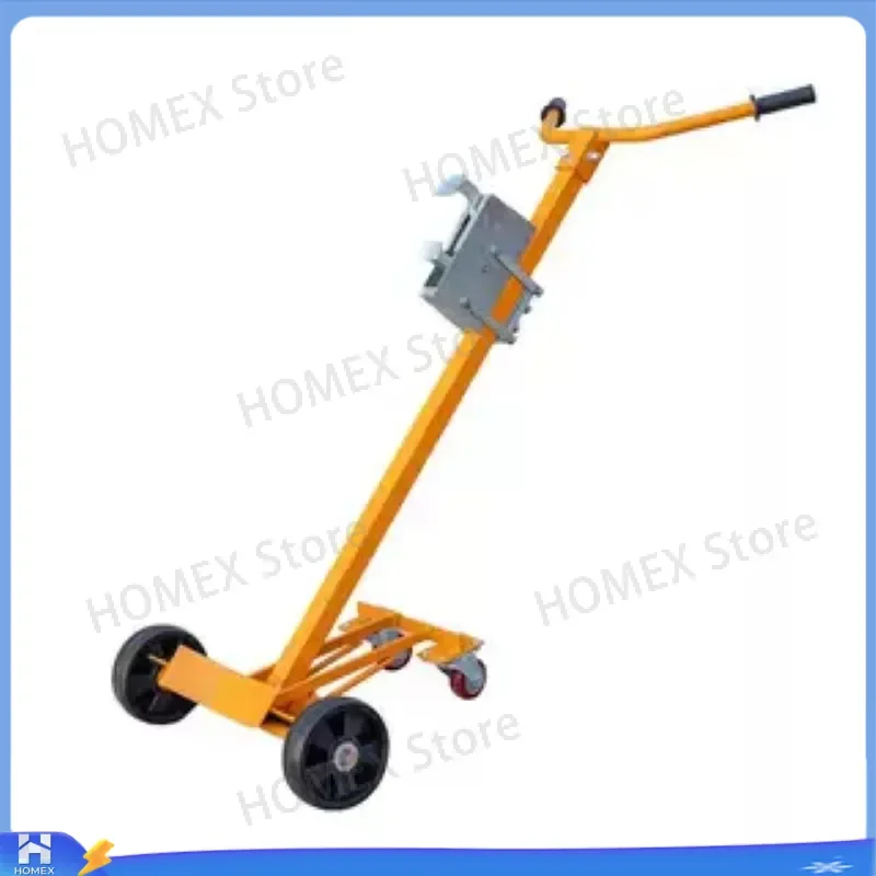 Manual Oil Drum Truck Heavy Duty Steel Barrel Dolly Hand Push Cart with Eagle Beak Clamp for Plastic Iron Drums Warehouse