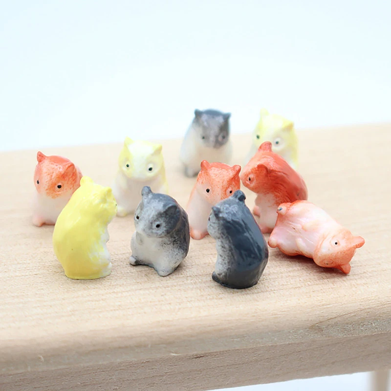 1/2 Dollhouse Mini Hamster Little Mouse Model Dollhouse Fairy Garden Decoration Micro Landscape Animal Ornament