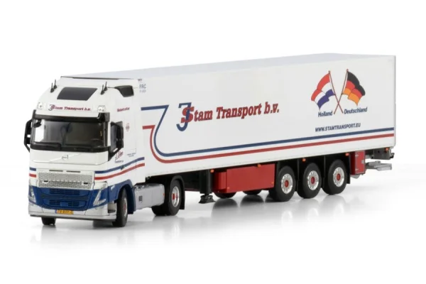 

Литая под давлением модель WSI, масштаб 1:50, VO/VO FH5 XL, 4X2, ось с охлаждением, контейнер с холодной цепью, транспортный грузовик, модель автомобиля из сплава 01-4575