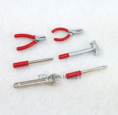 

RC Crawler Car 1/10 Scale Model Red Metal Tools Accessory Spare Parts DIY TH01417-SMT2