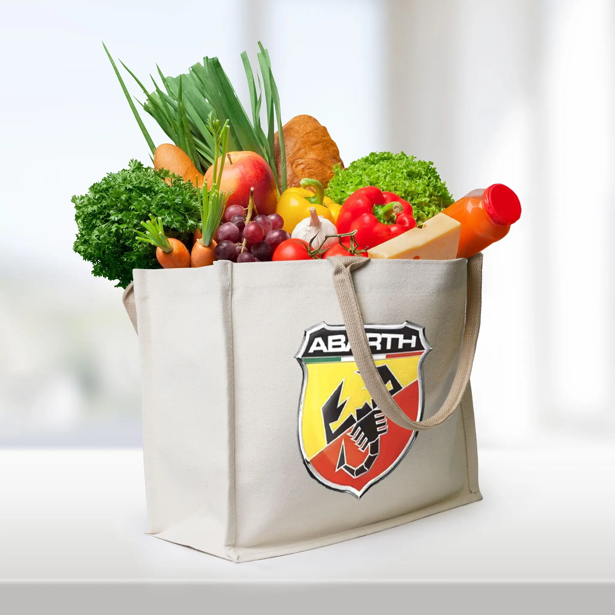 

Сумки для покупок Abarth C Cool Print, холщовая сумка-тоут, женская сумка-тоут на плечо, дорожная сумка