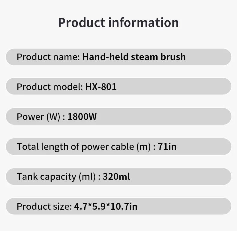 1800W Handheld Steam Hanging Iron Touch Screen Control 15 Seconds Fast Preheat 320ml Portable Plancha Fabric Iron for Clothes