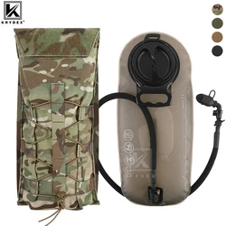 KRYDEX taktik 500D 3L nemlendirici kılıfı MOLLE taşıyıcı paket çantası modüler 100 oz su mesane kılıfı avcılık açık aksesuarları