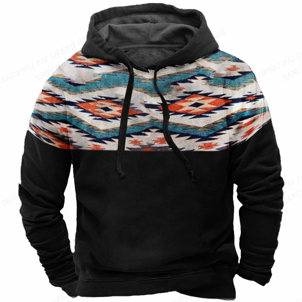 Vintage Hoodie Ethnic Hoodies Men Fashion Hoodies Sweatshirts Men\'s Jackets Women Sweats Boy Coats Indian Style Men\'s Clothing