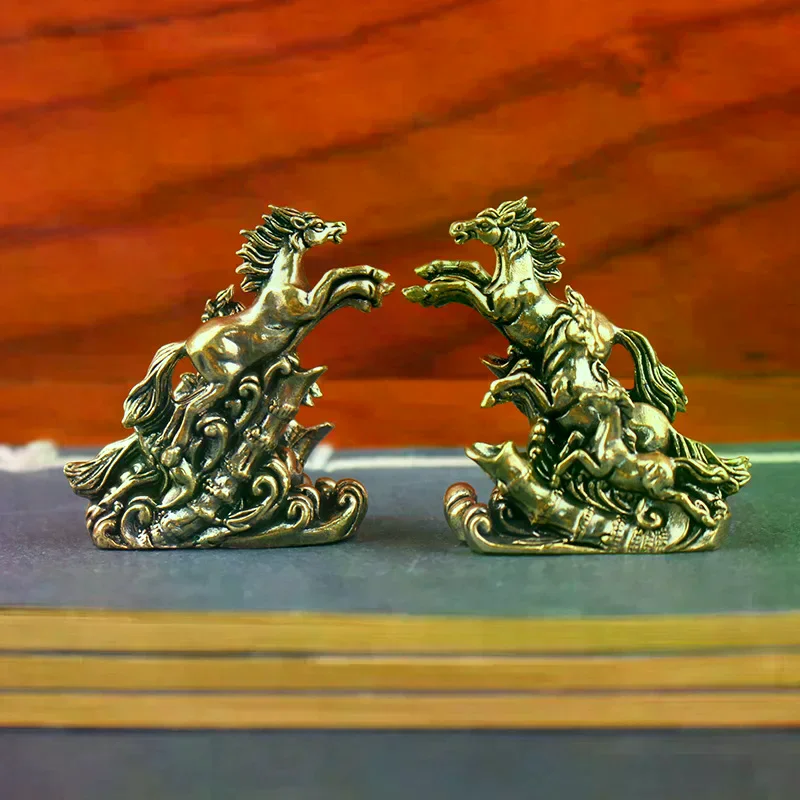 Figurines de cheval en laiton Feng Shui 2026 : Miniatures pour embellir votre carrière et favoriser le succès – Décoration de bureau et cadeau pour la maison