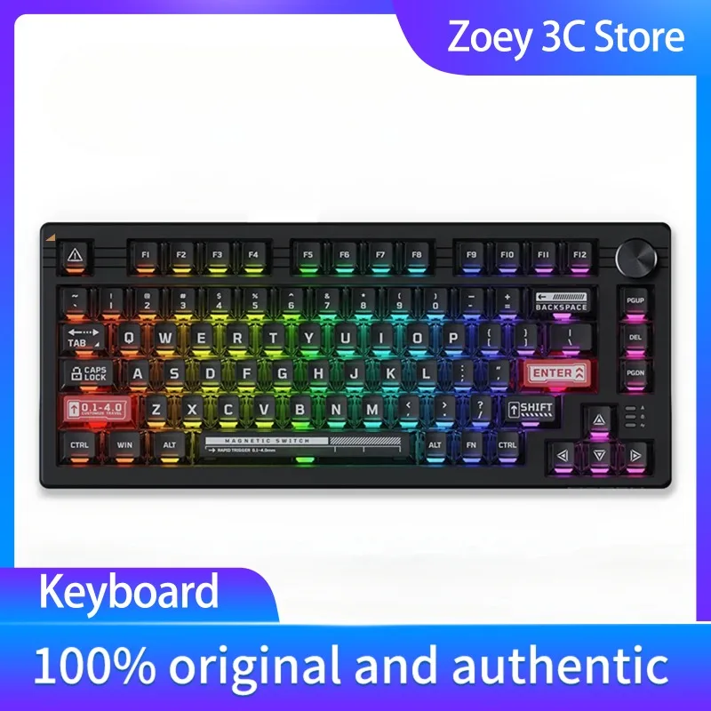 EK75 Magnetic Axis Mechanical Keyboard Customized Highly Sensitive RT FPS Gaming RGB Lighting Music Smart Gift Customization