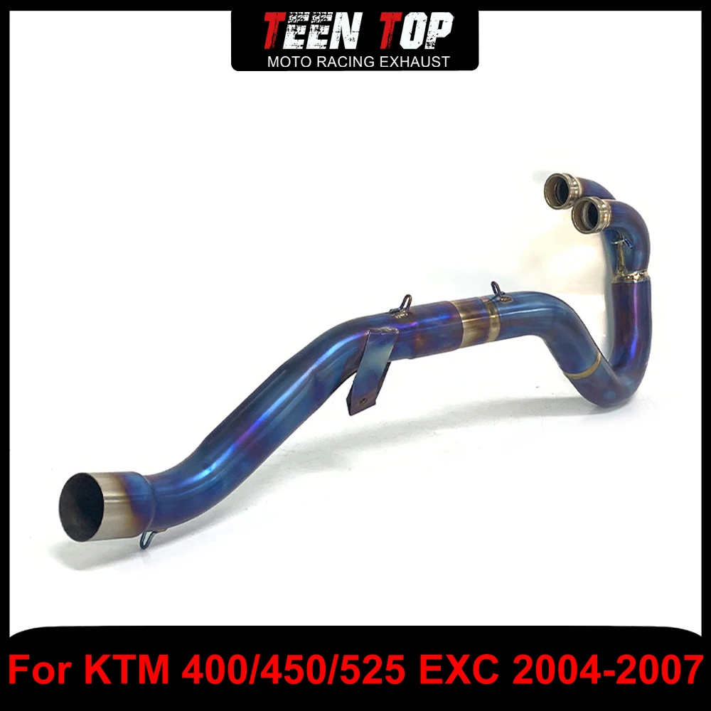 

Offroad Bike Exhaust Pipe For KTM 250 EXC 400 EXC 450 EXC 525 EXC Exhaust Elbow 450 exc 2004 2005 2006 2007 Titanium Alloy