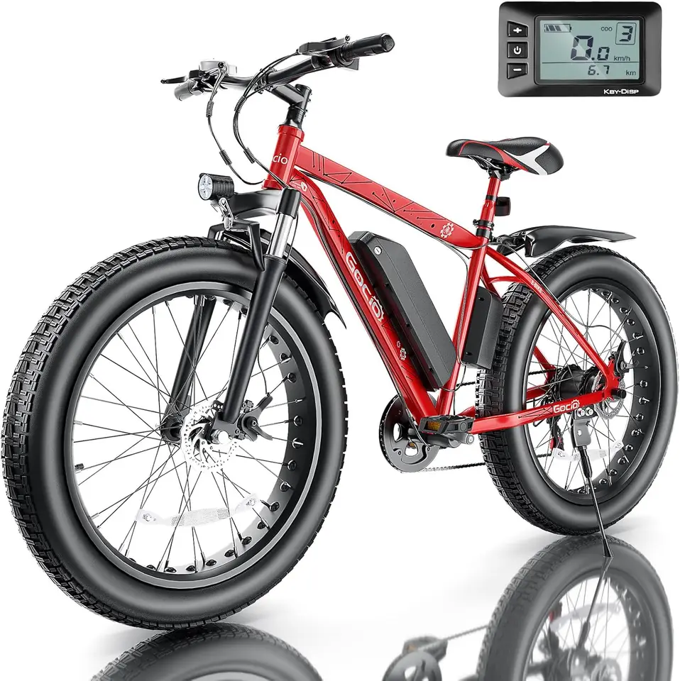 26" Fat Tire Electric Bike for Adults - 48V 750W Powerful Motor, 40 Miles Range, Dual Suspension, All-Terrain E-Bike