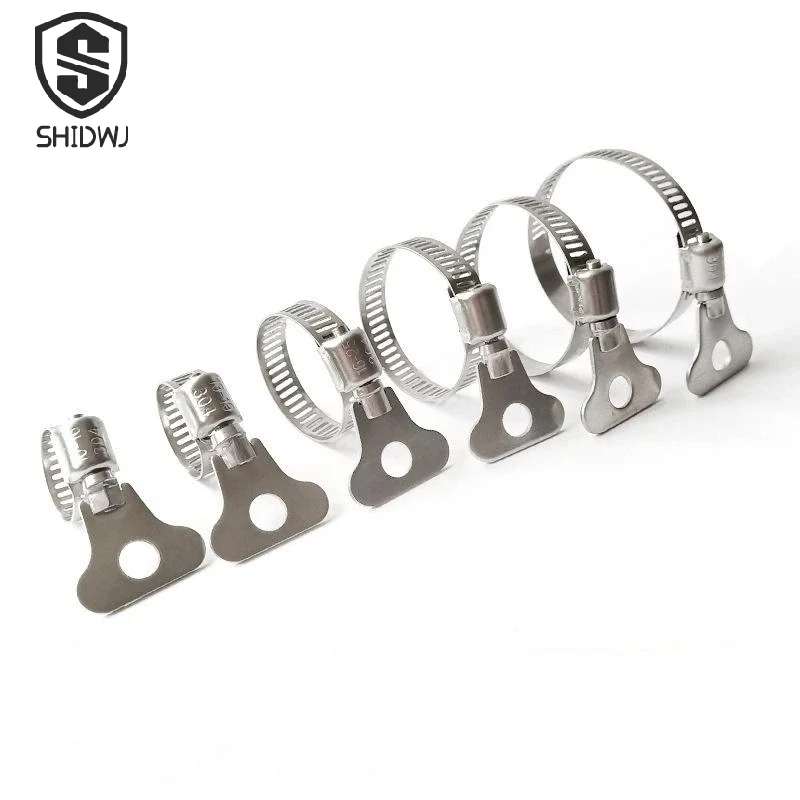 

5 шт., полезный инструмент для ремонта, уплотнительная выхлопная ручка, зажим для труб, хомуты для шлангов из нержавеющей стали, Т-образный болт