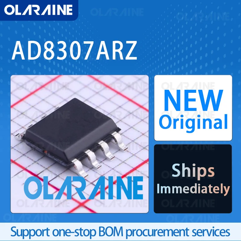 1/5/10Pcs AD8307ARZ SOIC-8 original ic chip Logarithmic amplifiers RoHS 1 Channel Ib -25 uA Vos -500 uV