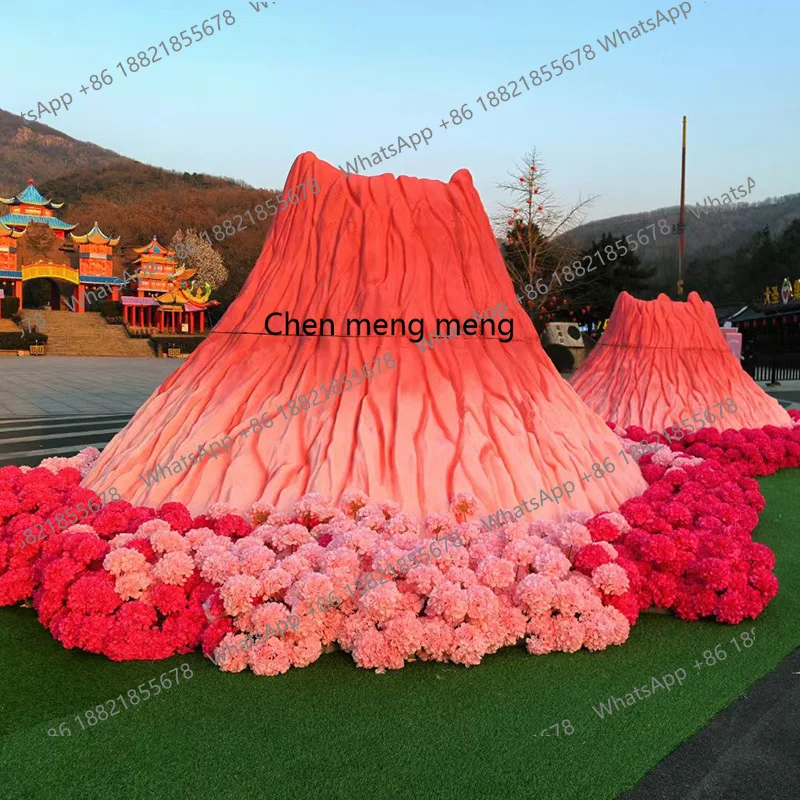 

Pink Meichen Park scenic lawn landscaping photo drainage decoration bubble carving modeling