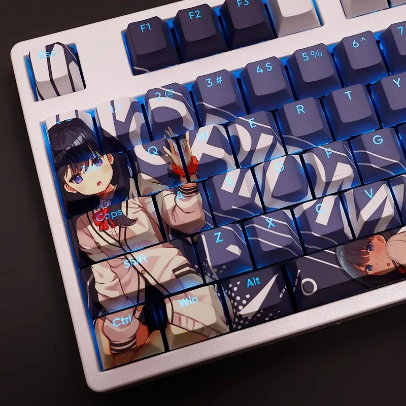 108 Keys/set SSSS GRIDMAN Takarada Rikka Keycap PBT Dye Subbed Backlit Keycaps Anime Key Caps For ANSI 61 87 104 108 Keyboard