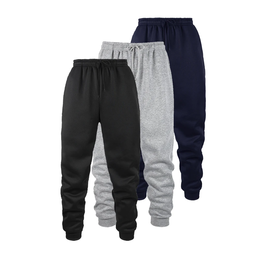 2024 new fashionable Mens Jogging Pants Sports Fitness Running Trousers Solid Color Sweatpants Easy to Match Home