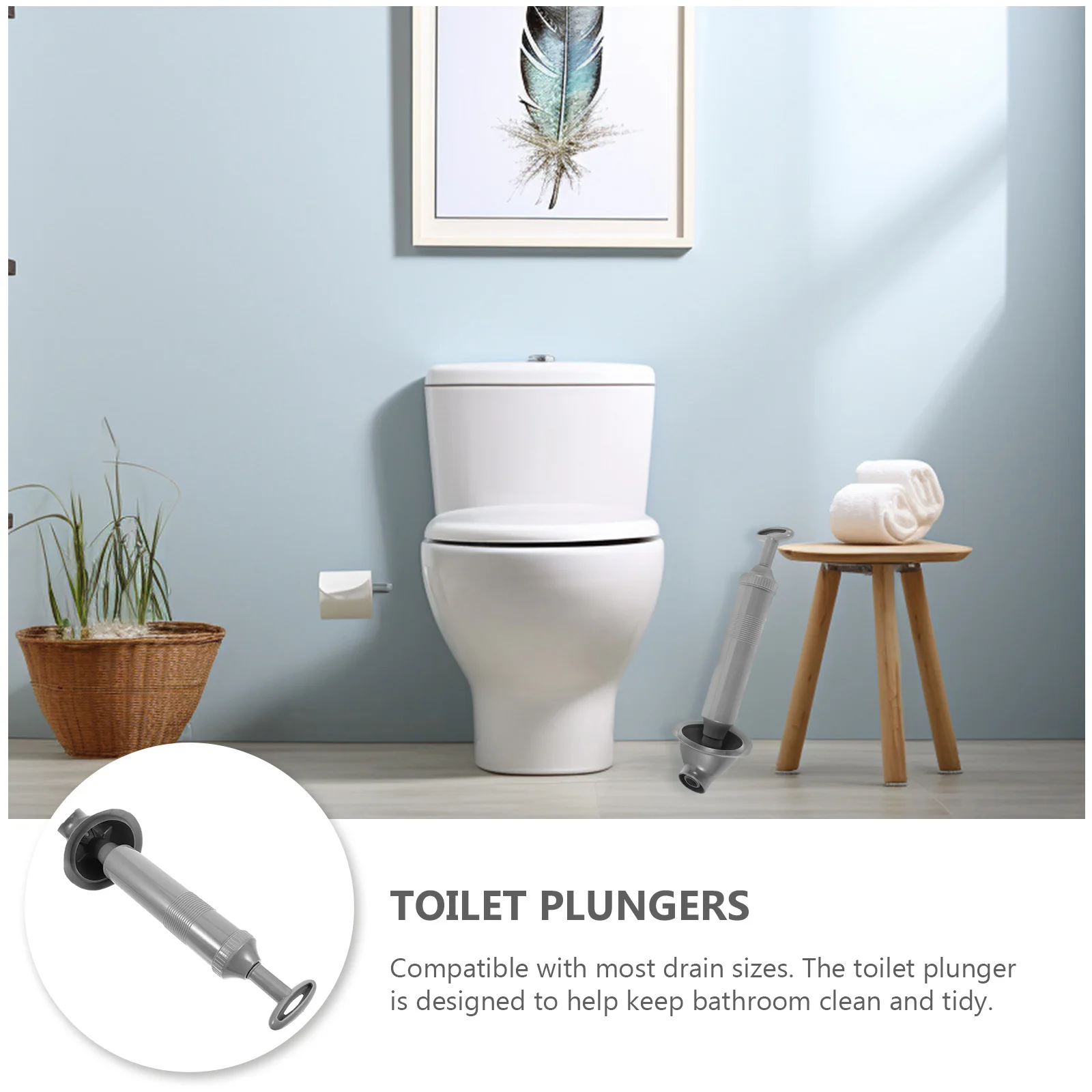 

Vacuum Plunger High Pressure Pump Heavy Duty Bathroom Sink Unblocker Easy Use Time Saver Home Office Hotel Clog Remover