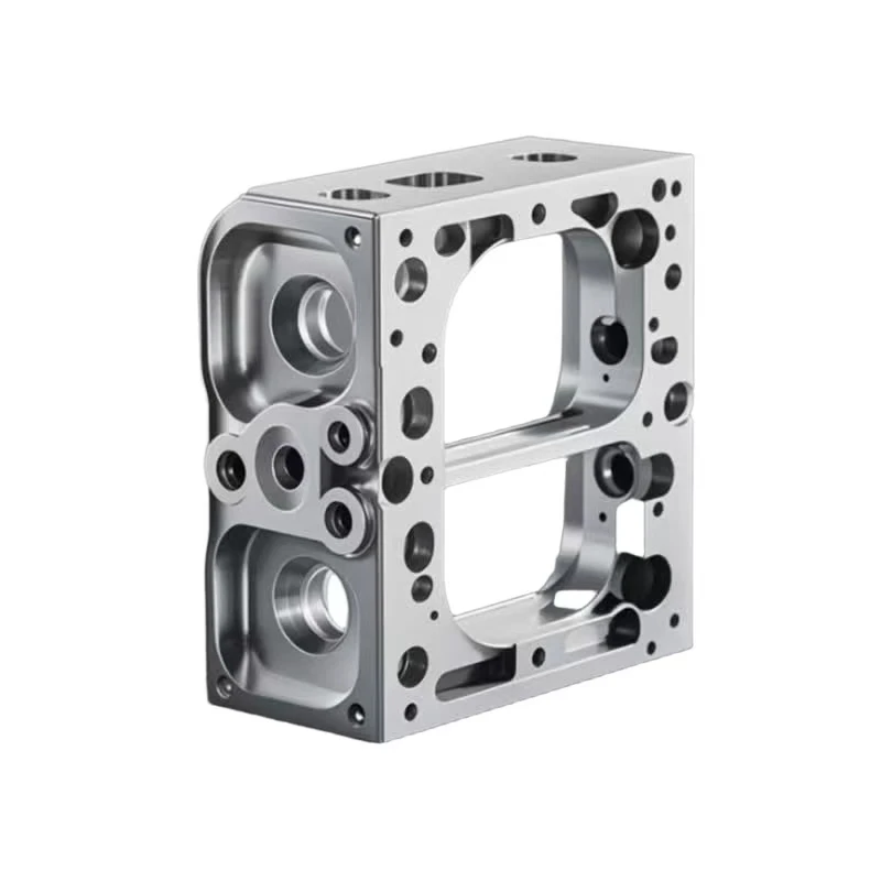 

Custom CNC machined stainless steel multi-hole multi-chamber high-precision mechanical support frame