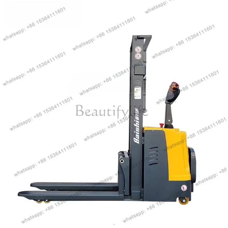 FG  Fully Electric Forklift Small 1.5 Ton Walkie Pallet Truck 2T Stand Riding Hydraulic Loader