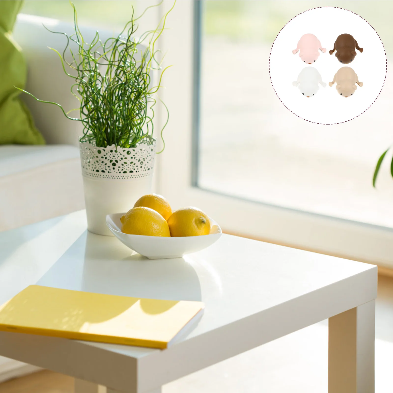

4pcs Baby Safety Corner Protectors Food grade Silicone Cartoon Animal Shaped Anti collision Table Home Furniture