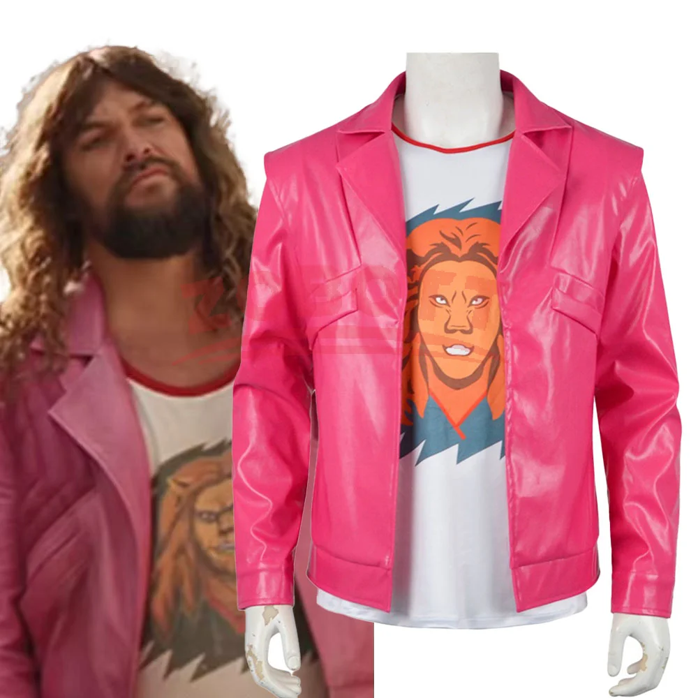Disfraz de Garrett Garrison, disfraz de The Garbage Man, disfraz de película, disfraz de Steve, chaqueta rosa con flecos para hombre, traje para fiesta de Halloween, Comic Con