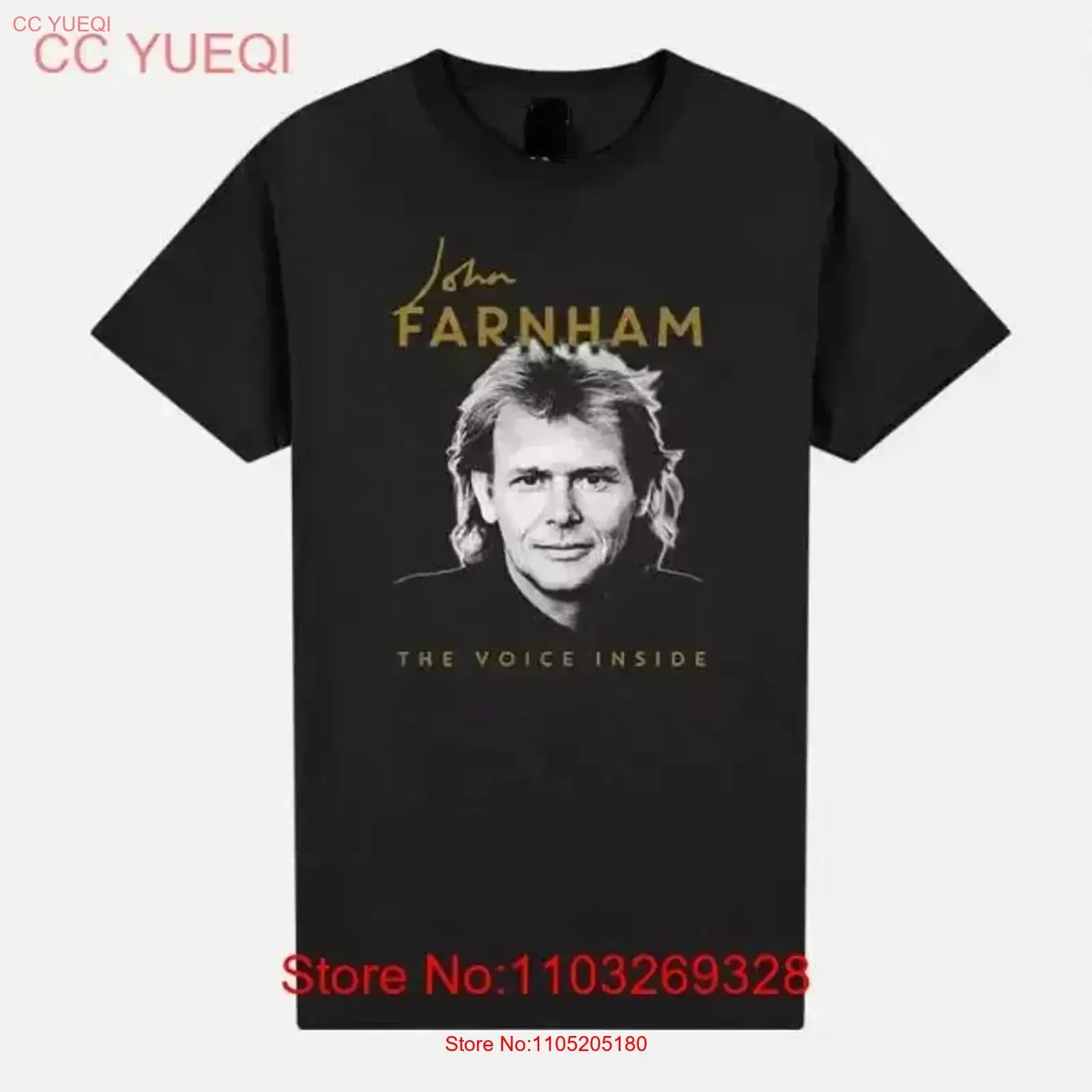 Vintage John Farnham Singer T Shirt Washed Top For Everyday Wear fashion Breathable Soft Stretched designer clothes vintage