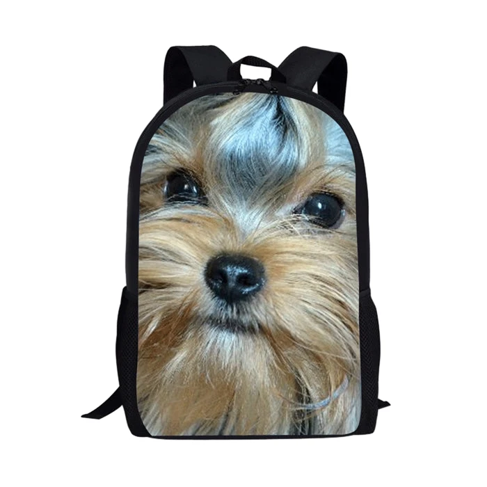 Bedruckte Rucksäcke mit Yorkshire-Terrier-Hund, für Jungen und Kinder, Schultaschen für Mädchen und Frauen, Reisetasche, Teenager, Büchertaschen, 40,6 cm, täglicher Tagesrucksack