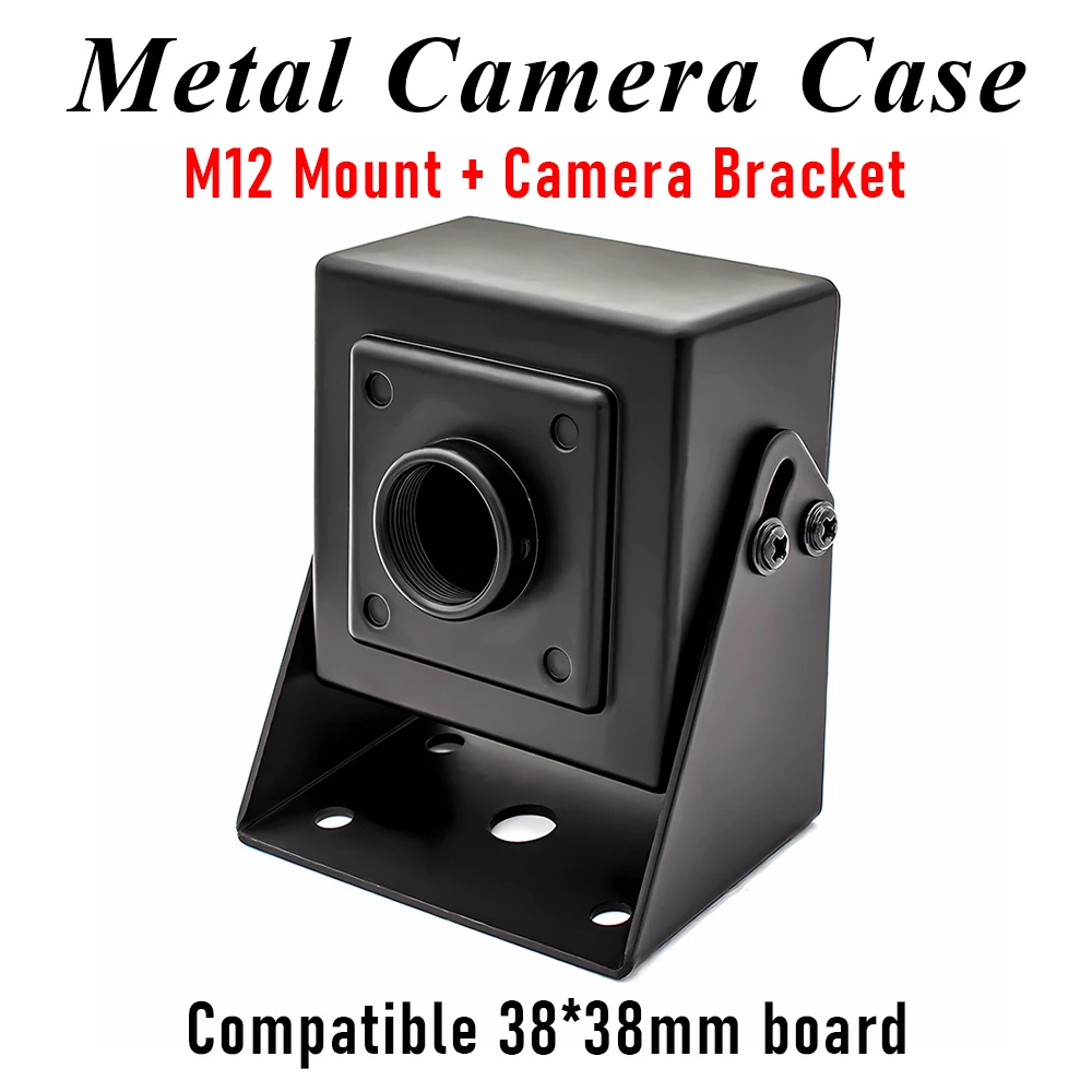 Mini Metal Security Camera Housing Case with Mount Bracket M12 Lens Holder for 38*38mm Size CCTV Camera Module Security System