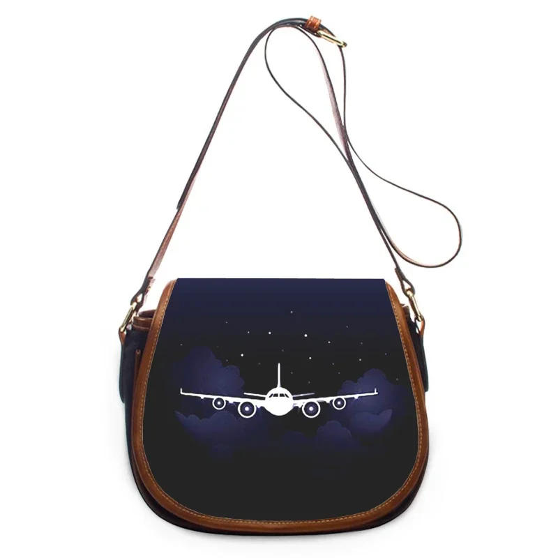 

aircraft sky print new fashion Women Crossbody Bag Luxury Handbags Women Bags Zipper Shoulder Bag women shoulder bag