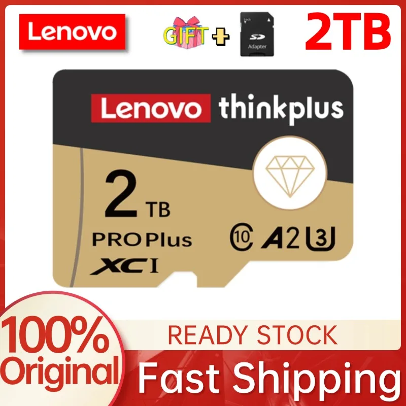 Lenovo kartu memori Flash TF, perekam berkendara kartu memori Flash TF kecepatan tinggi 1TB 2TB 256GB 128GB 64GB