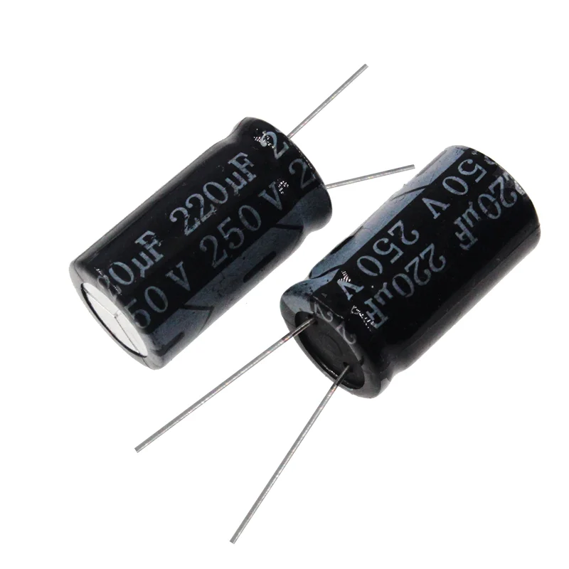 10 pces 220uf 250v 220mfd 250wv capacitor eletrolítico de alumínio 18*30mm radial