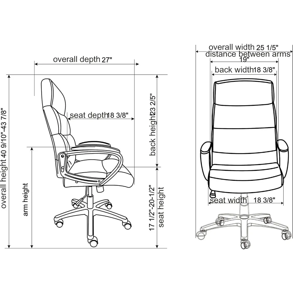 كرسي Lorell Soho التنفيذي عالي الظهر مصنوع من الجلد باللون الأسود #3