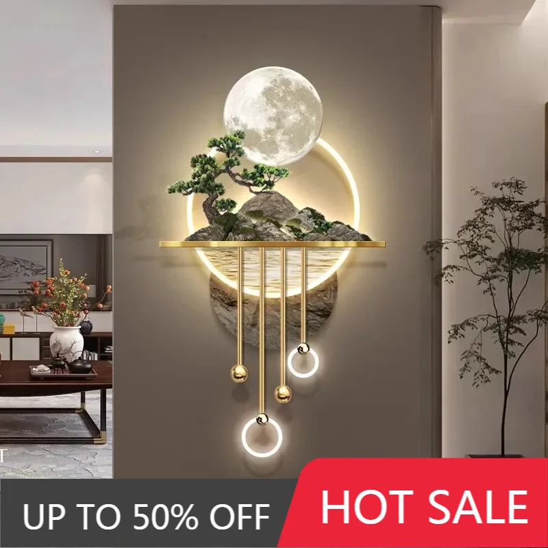 3D Three Dimensional Entrance Wall Lamp Home Decoration Living Room Background Wall Light LED Landscape Painting Wall Lights
