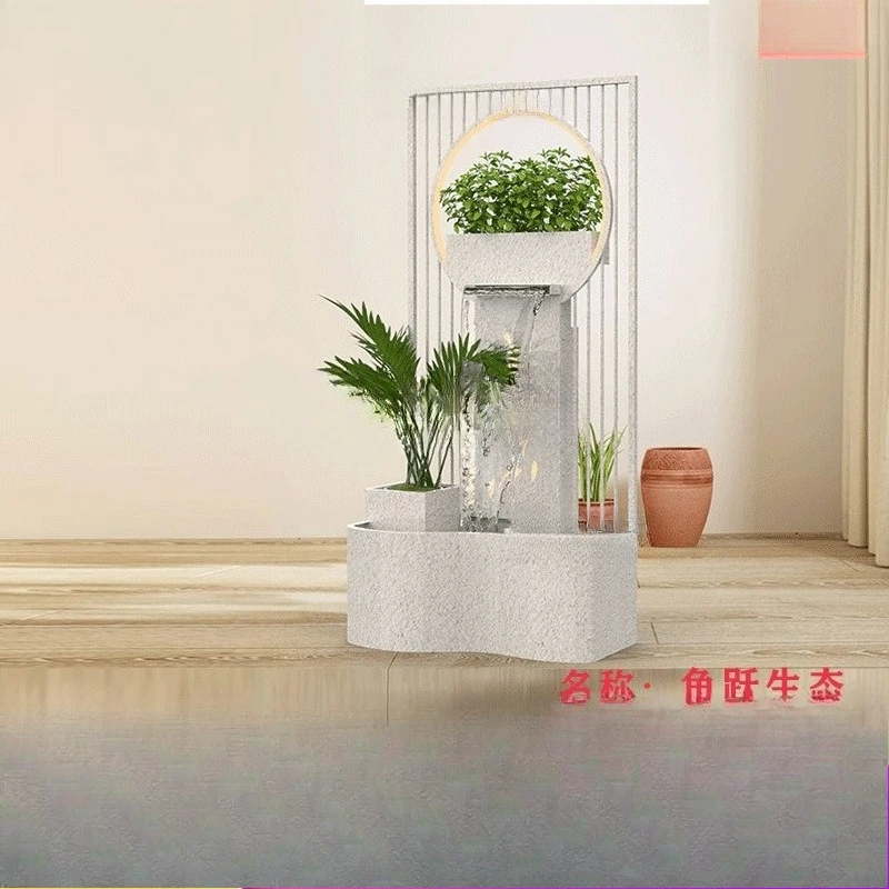 Mountain ecological water feature wall, courtyard decoration, indoor and outdoor flowing water ornament, decorative background