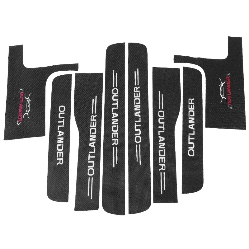 

Leather Plate Door Sill Welcome Pedal Car Styling Accessories For Mitsubishi Outlander 2013-2014 2015-2016-2017 2018 2019-2021