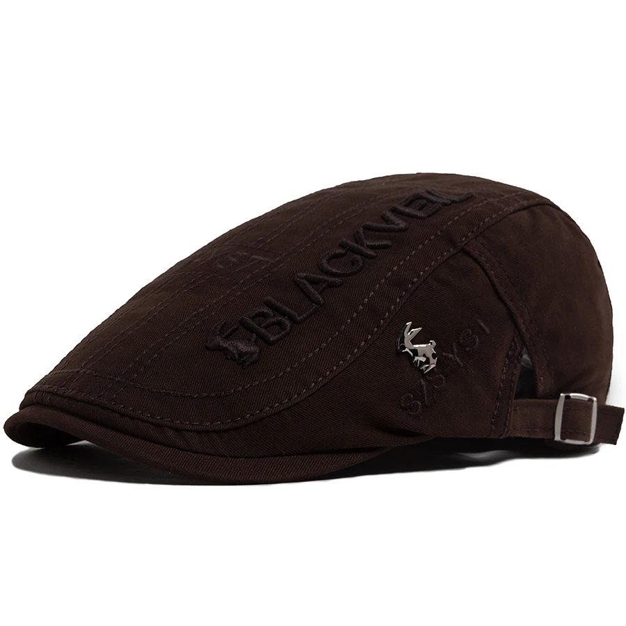 Männer Baskenmütze Mode Kaninchen Stickerei Flache Kappen Frühling Sommer Visier Für Männliche Mode Vintage Newsboy Cap Casual Berets Einstellbar
