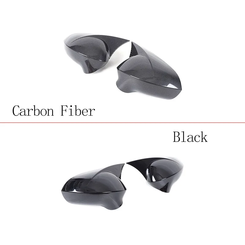 For Seat Leon MK2 2008-2012ABS Black Car Exterior Rearview Mirror Cover Reverse Mirror Protection Cover Car Accessories