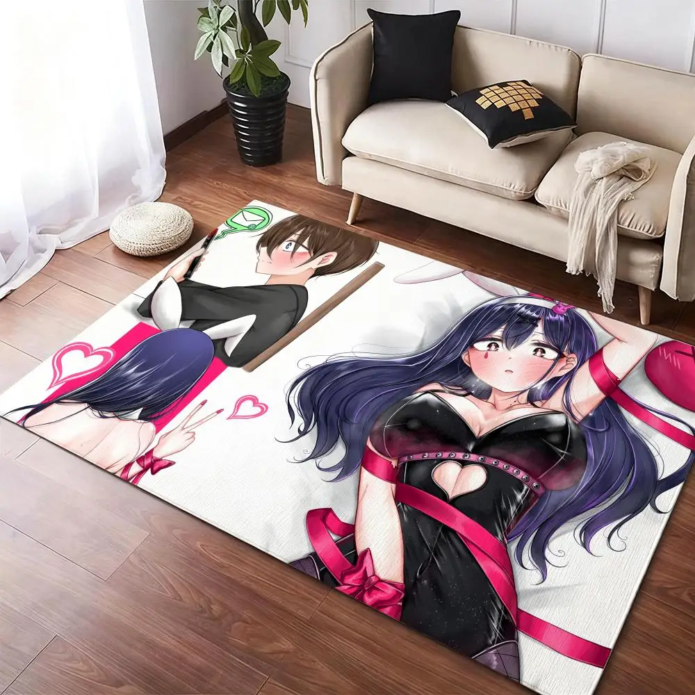 

Anna Yamada D-Dangers Heart Floor Mat Soft Thickened Non-Slip Door Mat for Living Room Home Decor Flannel Rugs