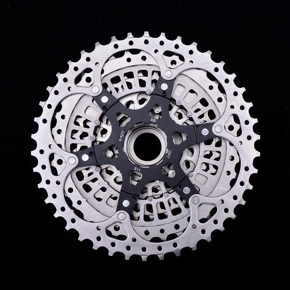 SUNSHINE bicycle cassette XD 9-42T Silver/Black Mountain Bike Freewheel High -carbon steel for Sram 11Speed XD Freewheel