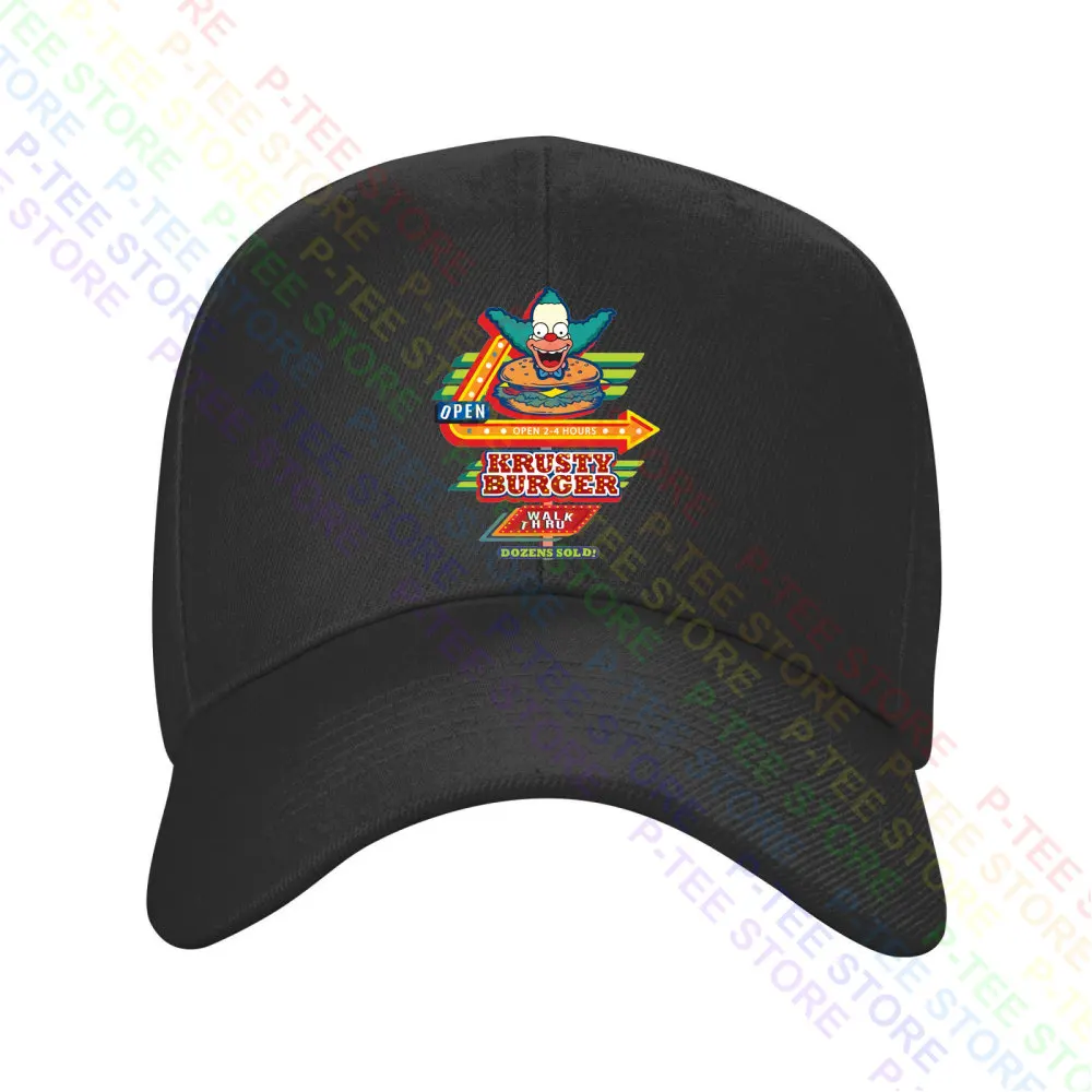 Krusty Burgers Restaurant Sign Baseball Cap Snapback Caps Knitted Bucket Hat