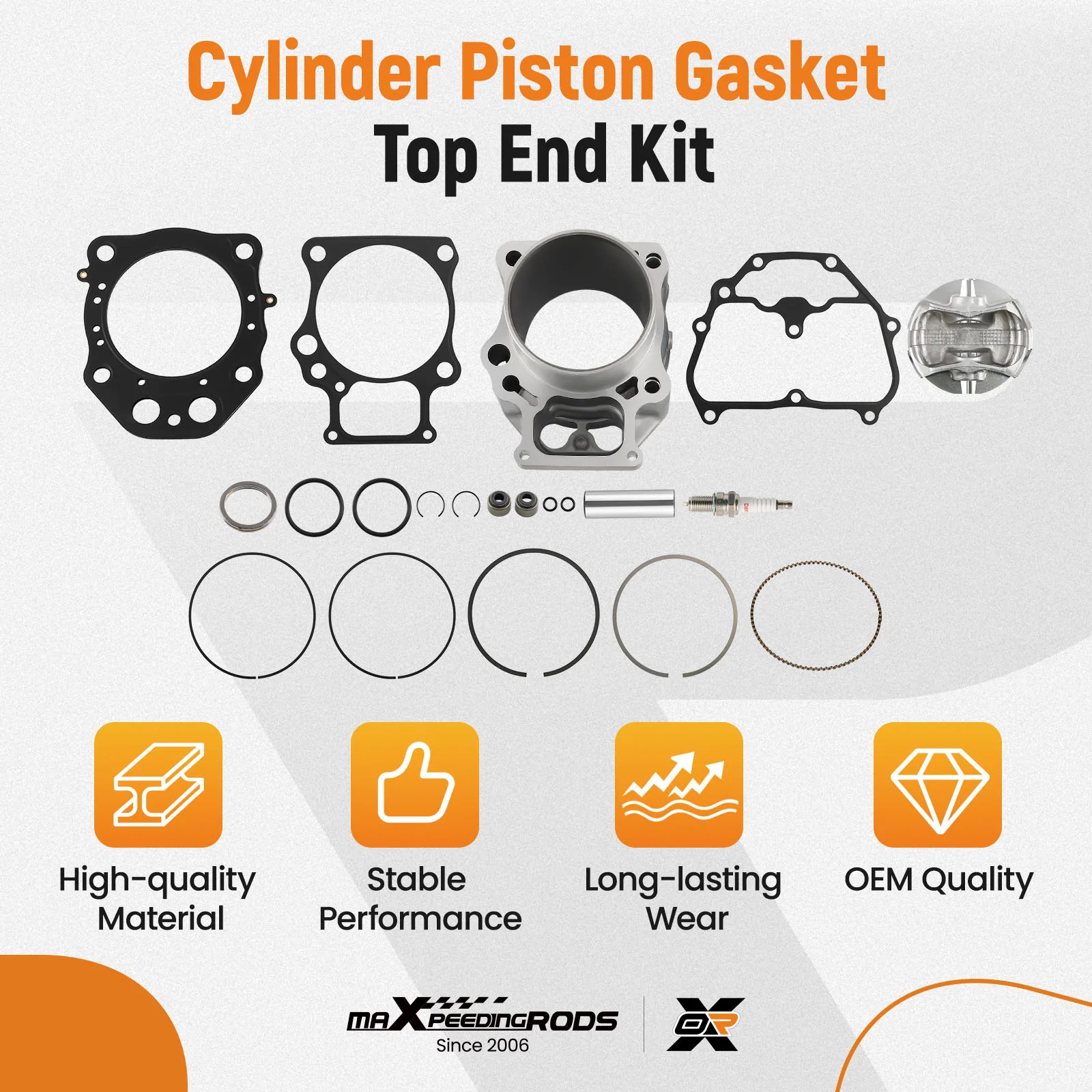 

CYLINDER PISTON TOP END REBUILD KIT For Honda TRX520 TRX 520 FOREMAN 20-24