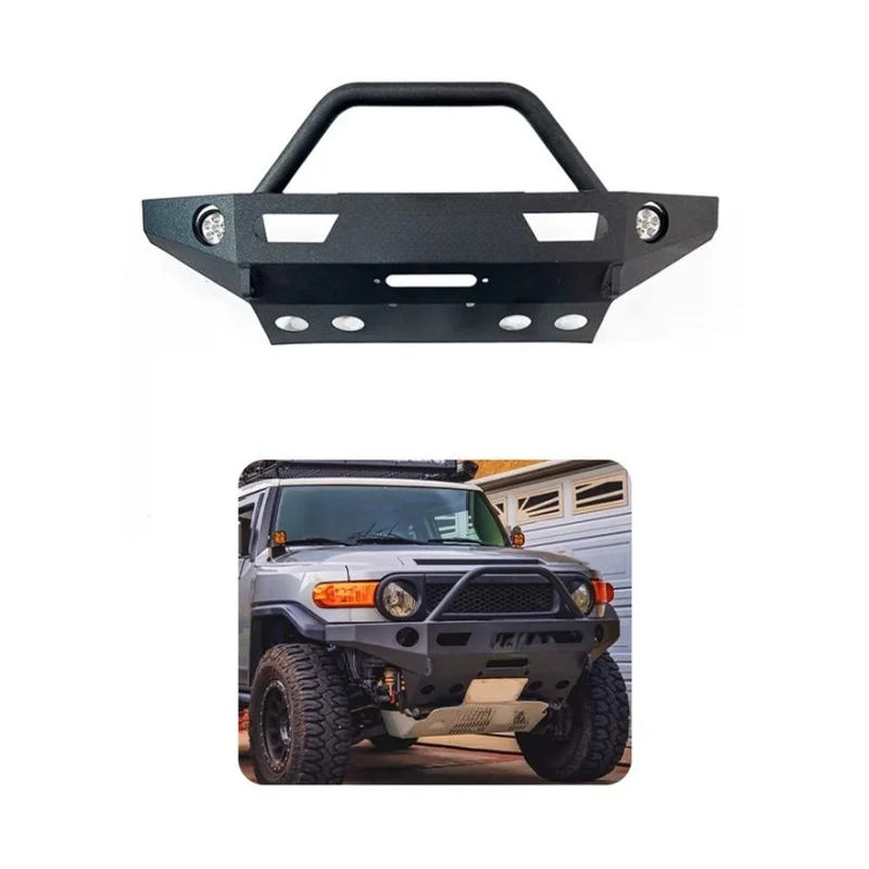Offroad Black Powder Coated Steel Front Bumper Fit For FJ Cruiser 2007-2014