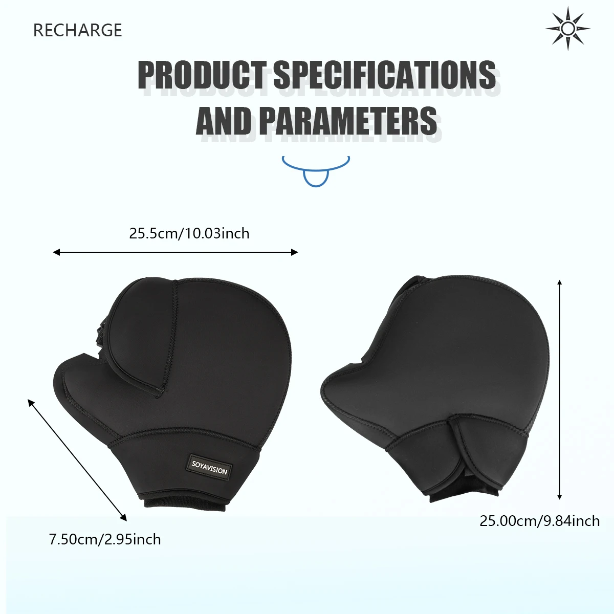 Motorcycle Handlebar Gloves Mittens Warmer Motorbike Hand Cover Thicken Grip Muff With Reflective Strip view 5