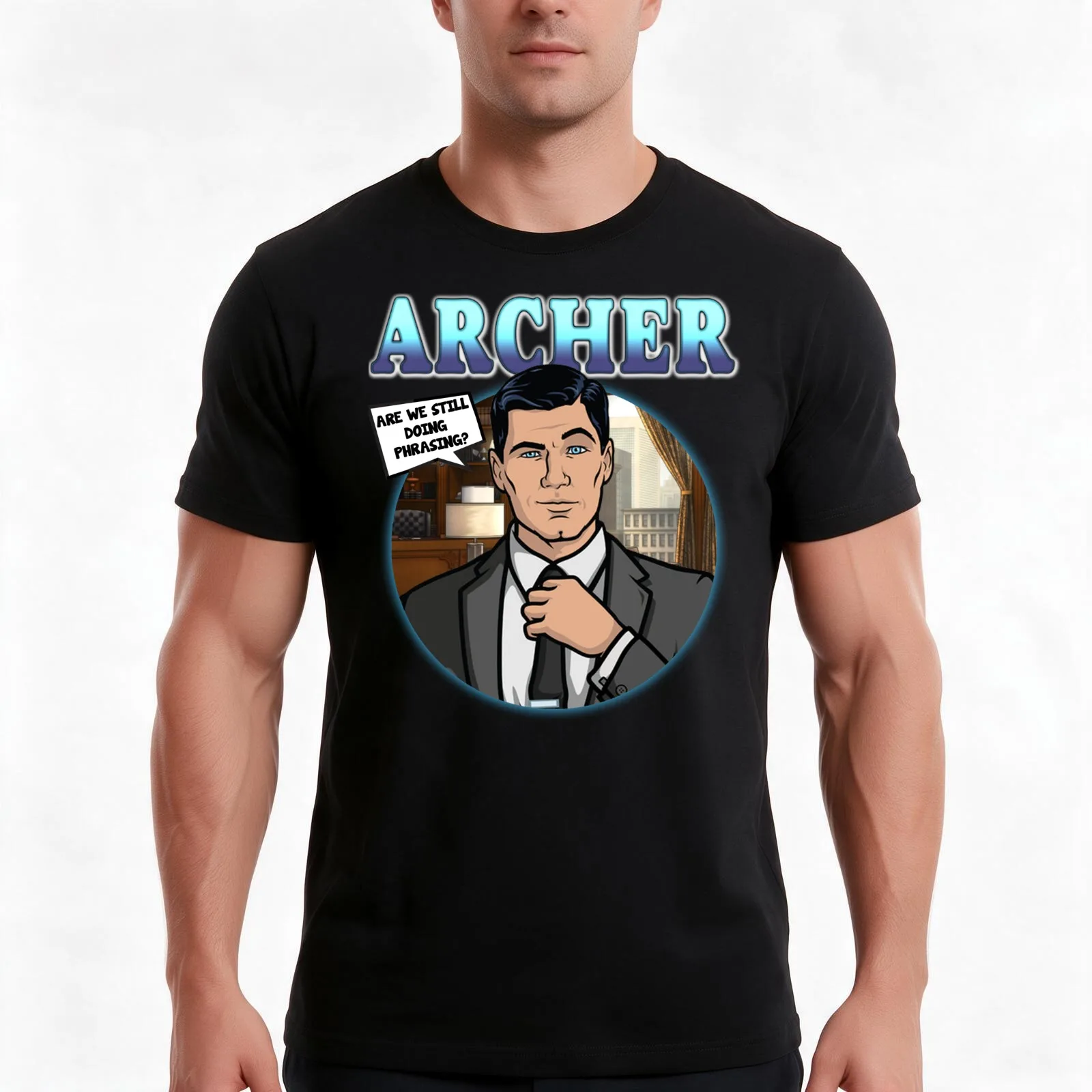 Archer - Sterling Archer “ Are we still doing phrasing? ” T-Shirt Summer Casual Cotton Tee Oversized Streetwear Tops