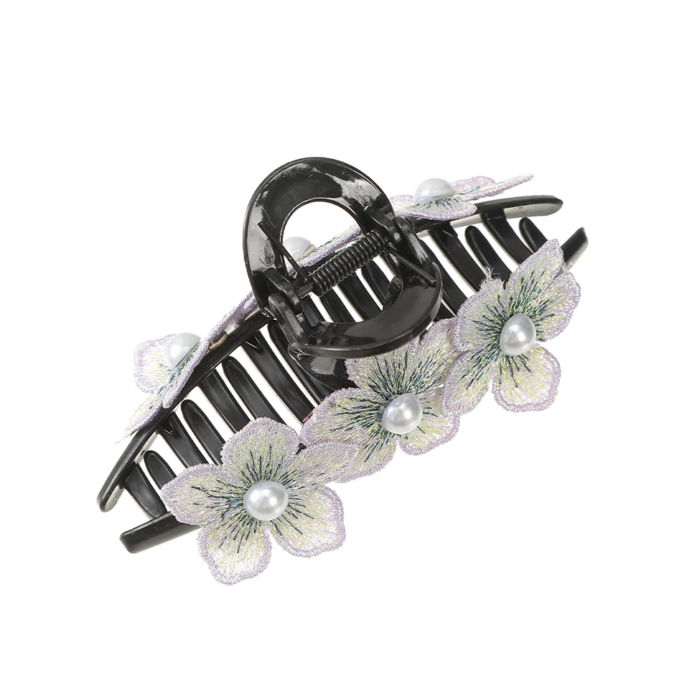 Pince à cheveux fleur perle, queue de cheval, griffe de cheveux, épingle à cheveux requin, barrettes, accessoires pour cheveux, nouveau