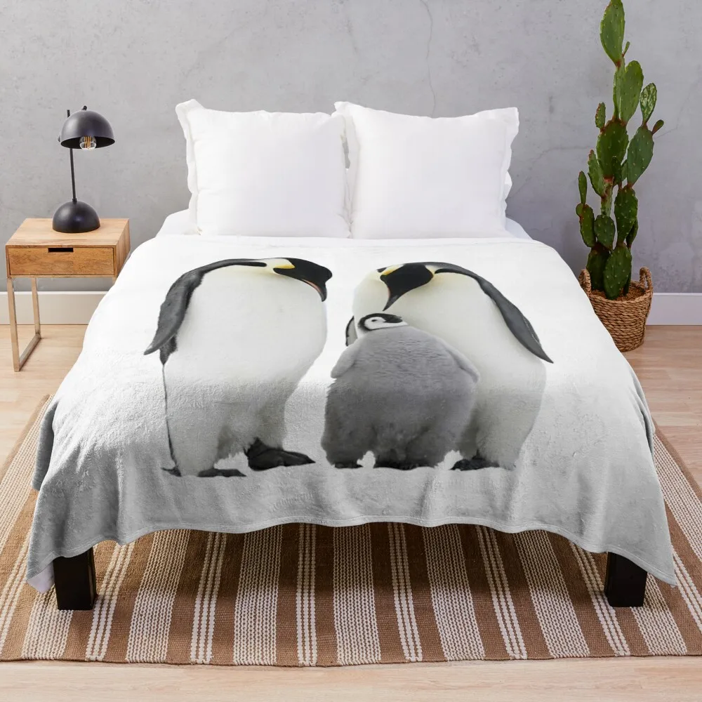 

Penguin Family Throw Blanket Stuffed Blankets Luxury Thicken Blanket Loose Blanket