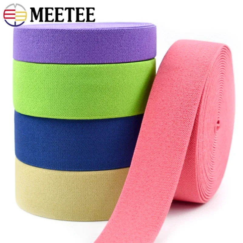 

2/3Meters Meetee 25-40mm Elastic Band for Sewing Bra Rubber Bands Pants Strap Webbing Fabric Elastics Tape Garment Accessories