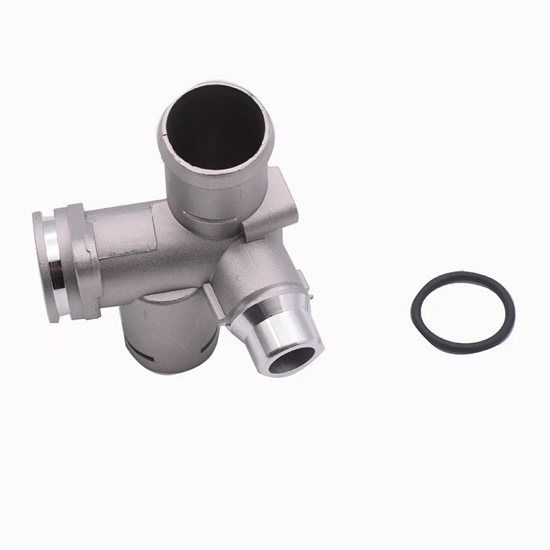 Aluminium Engine Water Pipe Coolant Flange For Audi A4 B7 2.0 A6 C6 2.0 06D121132C 06D121133A