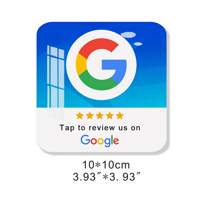 Programmable Google Review NFC Plate Acrylic Material Mirror Effect Digifeel Improve your E-reputation