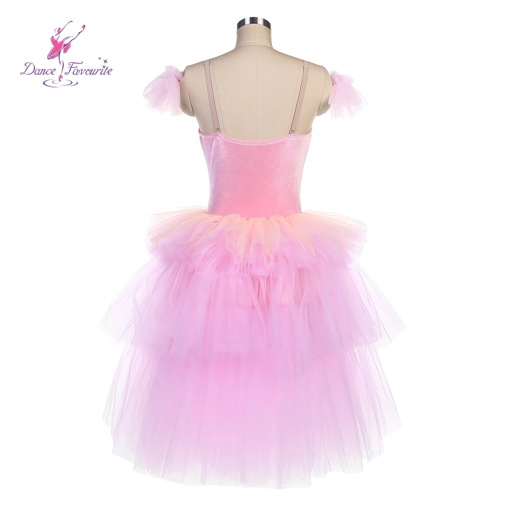 Tutus Longo Romântico do Balé, Favorito da Dança, Valsa das Flores, Rosa, 22035