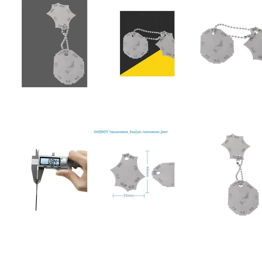 

367D 2 Pieces Gage Fillet Weld Joint Welding Throat Depth Leg Length Gauge Ruler