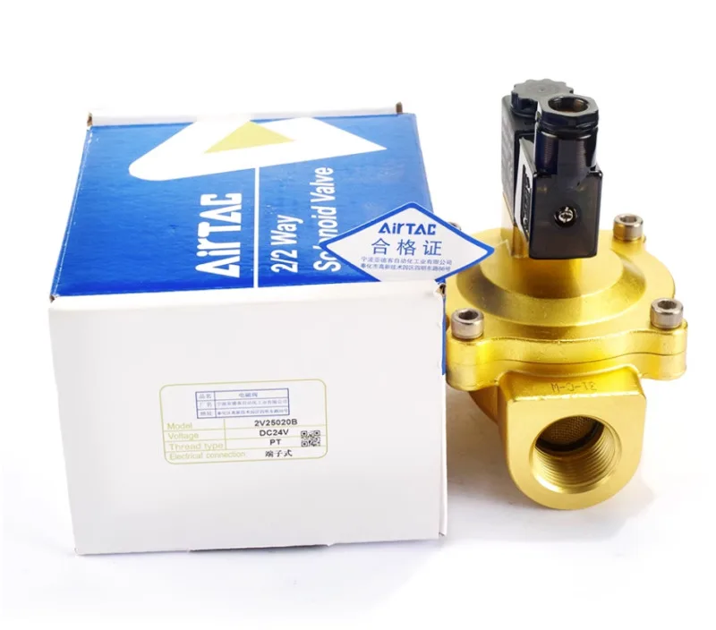 1PCS New AirTAC 2V25020B 2V250-20 24VDC Solenoid Valve
