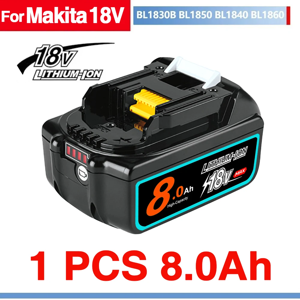 18V 12A accu voor Makita met LED lithium-ion vervangende LXT BL1860B BL1860 BL1850 accu voor Makita oplaadbare elektrische gereedschappen